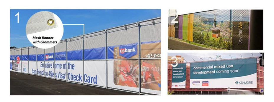 Outdoor Advertising Fabric Mesh Banner PVC Fence Wrap Banner