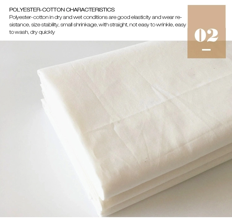 100% Cotton 40X40 110X70 Plain Weave Textiles Poplin Fabric for Garment Dyeing Printing