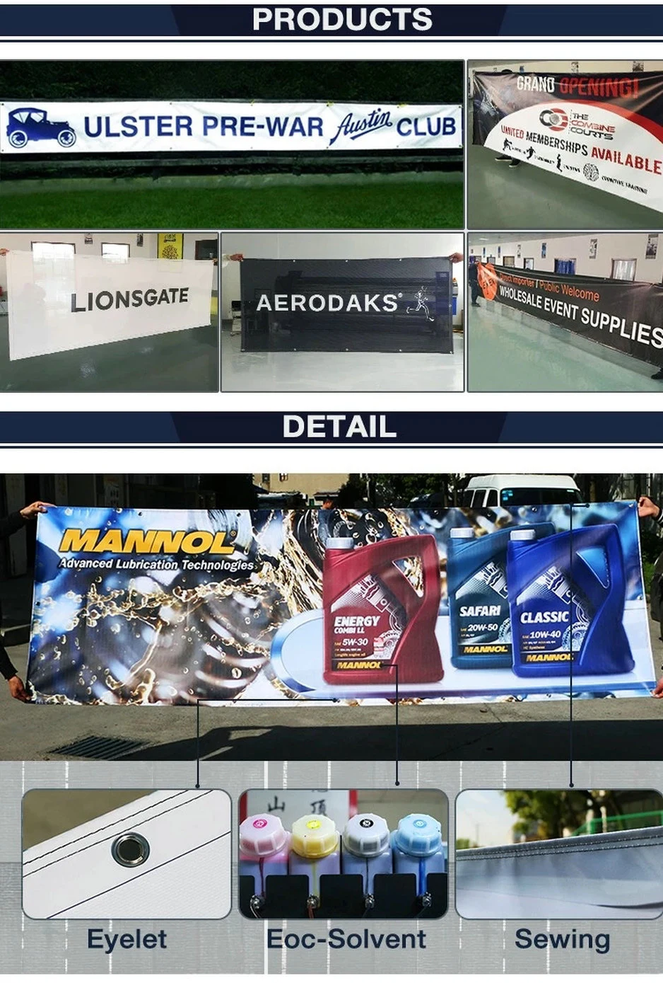 Custom Outdoor Inkjet Printing Vinyl Mesh Vinyl PVC Banner