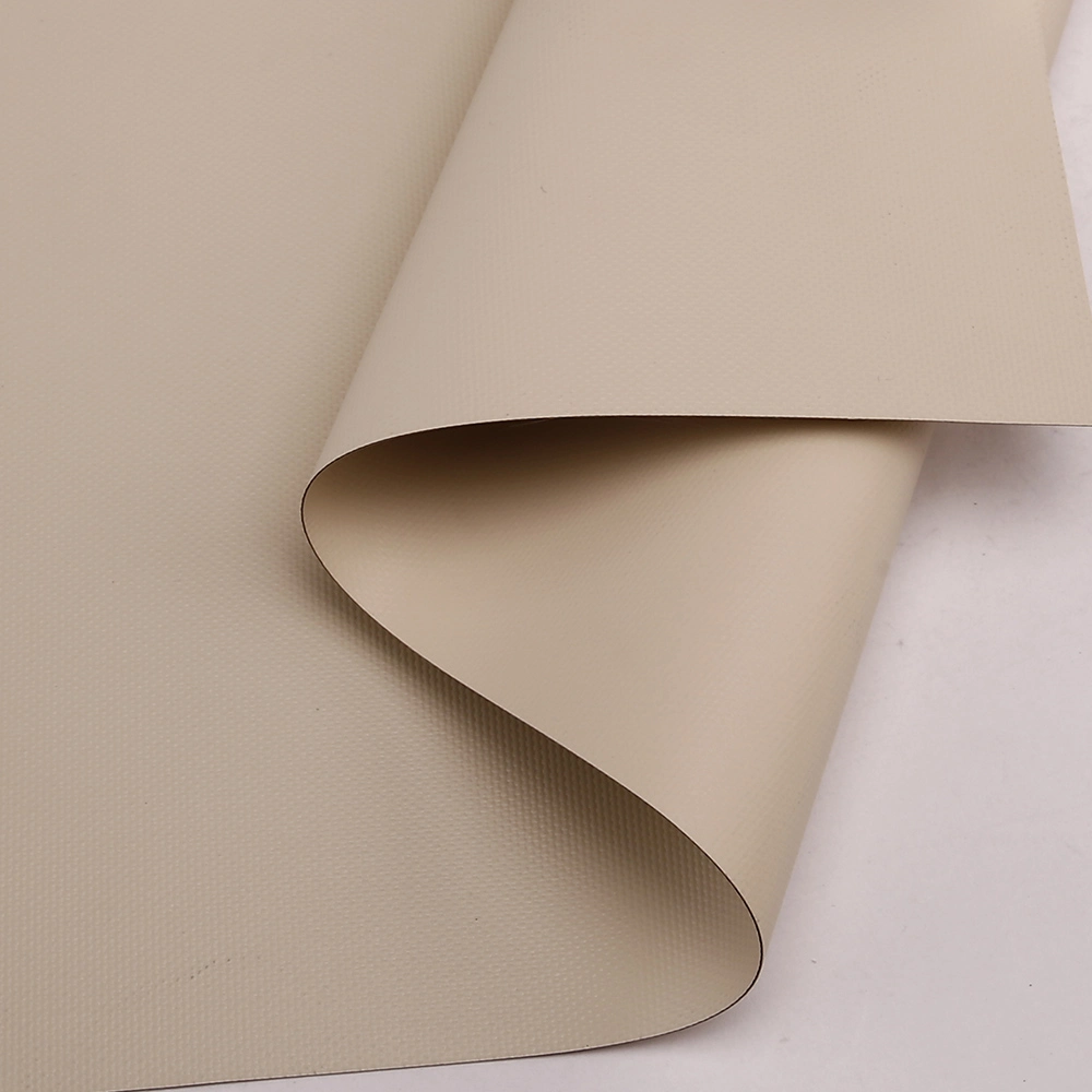 Beige Fiberglass Blockout Roller Blinds Curtain